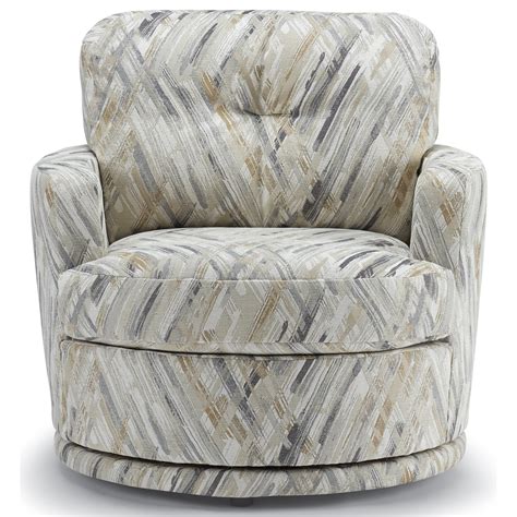 Best Home Furnishings Chairs Swivel Barrel Swivel Chair With Plush