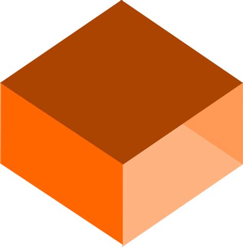 3d Orange Box Vector Drawing Public Domain Vectors