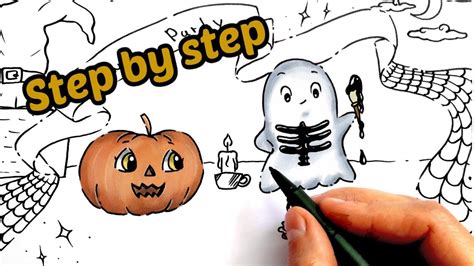 Choose from 28000+ ghost holding pumpkin graphic resources and download in the form of png, eps, ai or psd. How to draw a pumpkin and a ghost for Halloween - YouTube