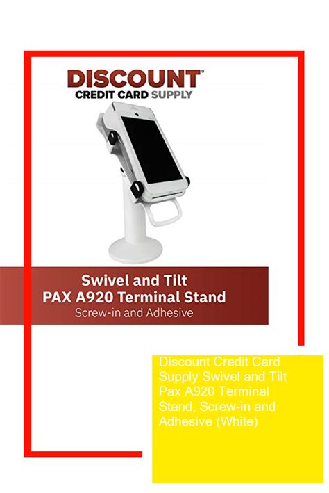 See how a big purchase can fit your budget with manageable monthly payments. Discount Credit Card Supply Swivel and Tilt Pax A920 Terminal Stand, Screw-in and Adhesive ...
