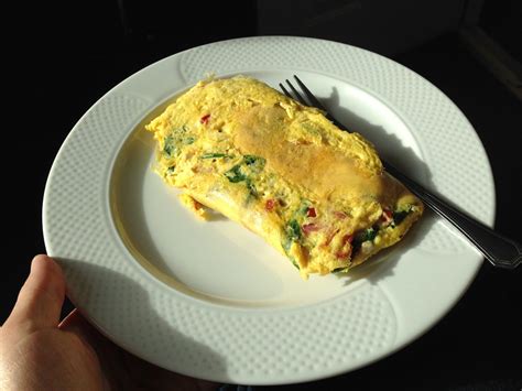 Spinach And Tomato Egg White Omelet Gourmet Cooking Blog