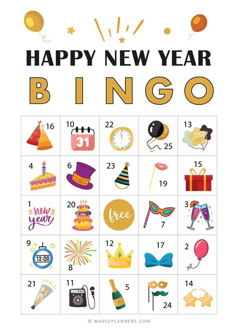 Graduation bingo cards for kids free. New Year Bingo Printable Cards - Download Free Printables