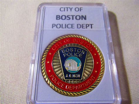 City Of Boston Police Dept Challenge Coin Etsy