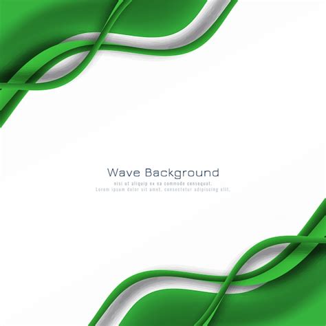 Premium Vector Abstract Glowing Green Wave Background