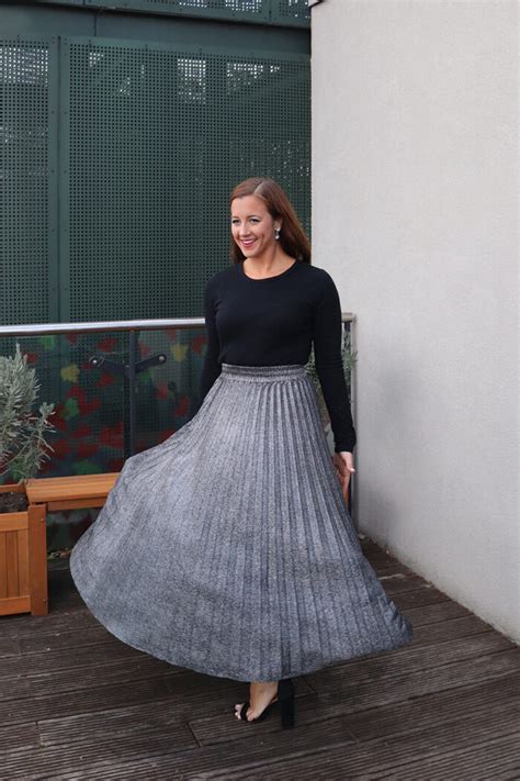 Glam In A Glitter Pleated Midi Skirt Sparkles And Shoes