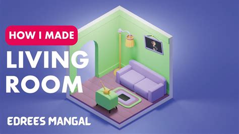 Isometric Living Room Tutorial In Blender 34 Edrees Mangal Youtube