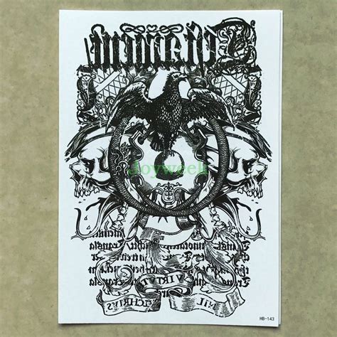Fulfilling all your tattoo supply needs since 1974, we at national tattoo provide affordable professional grade tattoo machines, power boxes, inks, and. Waterproof Temporary Tattoo Sticker large hawk skull tatto stickers flash tatoo fake tattoos for ...