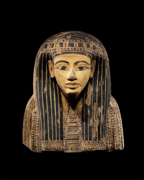 The Upper Part Of An Egyptian Polychrome Wood Sarcophagus 21stearly