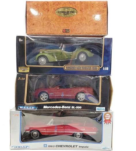 Lot 4 Vintage Die Cast Classic Model Cars