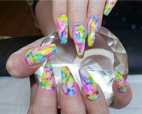 Tie Dye Nail Designs That We Love Sparkly Polish Nails