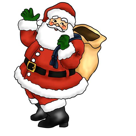 picture of santa and reindeer clipart best