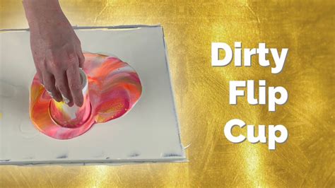96 Dirty Flip Cup Rainbow Sherbert 🧡💛💗 Acrylic Pouring