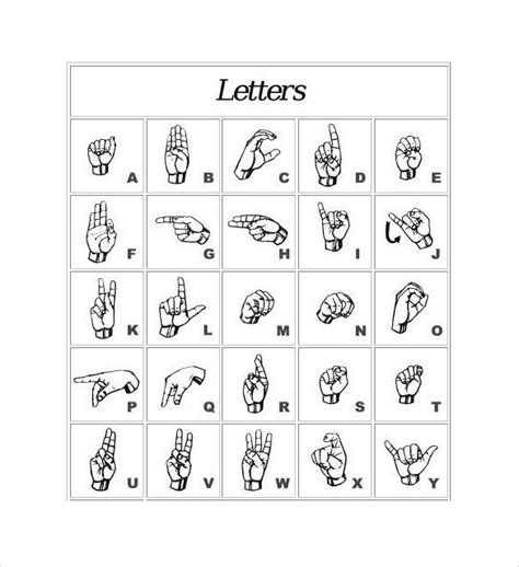 For formal events, we have printable cursive letters; FREE 9+ Sample Sign Language Alphabet Chart Templates in PDF | MS Word ...