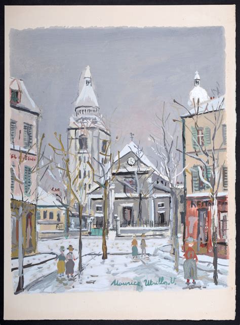 Maurice Utrillo Leglise Saint Pierre Montmartre 1950 Pochoir