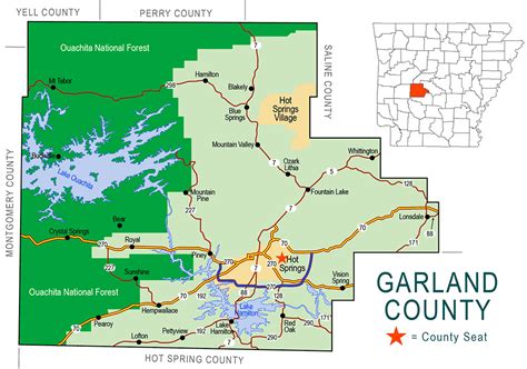 Garland County Map Encyclopedia Of Arkansas