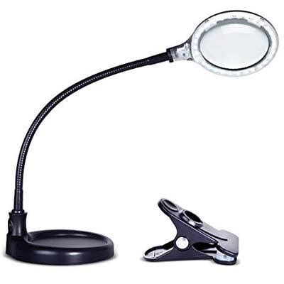 Pesivi magnifying glass with light and stand, 5x real glass lighted magnifier, 3 color modes 1,500. Top 10 Best Magnifying Glass with Light on Stand in 2020 ...