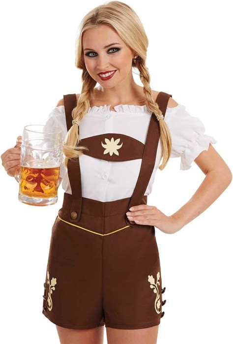 fun shack womens lederhosen costume adults german oktoberfest bavarian outfit large bigamart