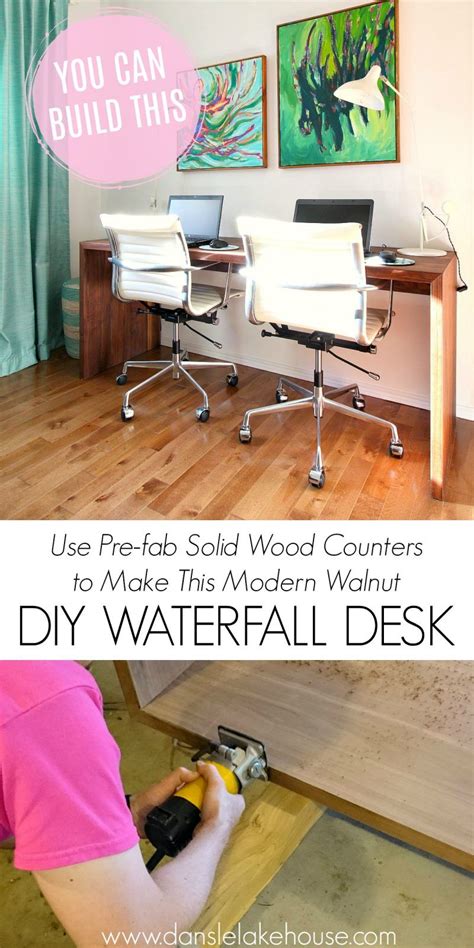 Learn How To Build This Solid Walnut Diy Waterfall Desk