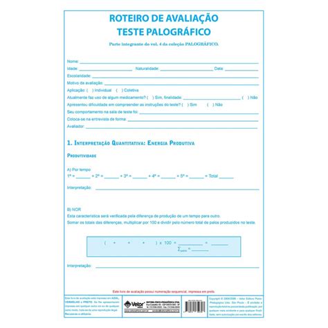 Teste Palográfico Para Imprimir