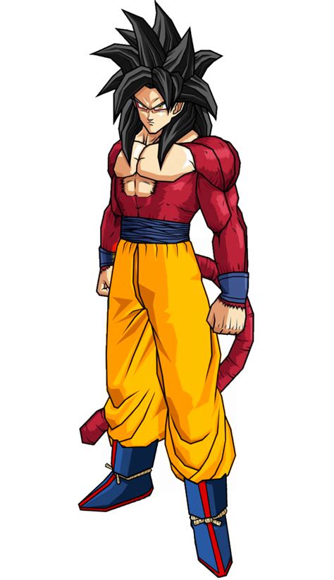 He is capable of changing his different colors. Super Saiyan 4 Goku Dragon Ball Z Gi by GenkiDamaXL on ...