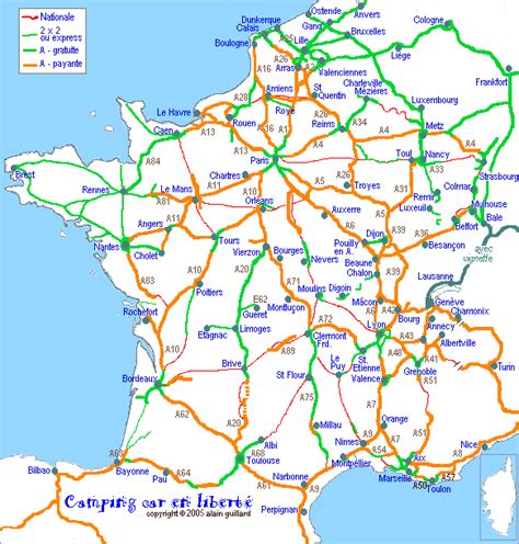 Mapa De Autopistas De Francia Mapa Fisico