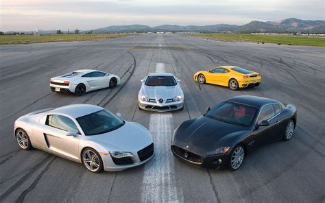 The ferrari ff, which stands for ferrari four, was first unveiled at the 2011 geneva motor show and surprised the motoring world for several reasons, namely its. The Ultimate Play Date: Maserati GranTurismo, Audi R8, Ferrari F430, Lamborghini LP560-4 ...