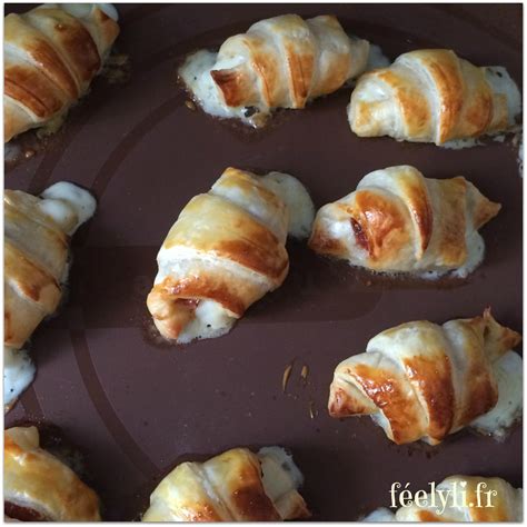 Mini croissants jambon fromage féelyli