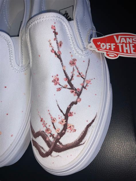 Japanese Cherry Blossom Custom Vans Etsy