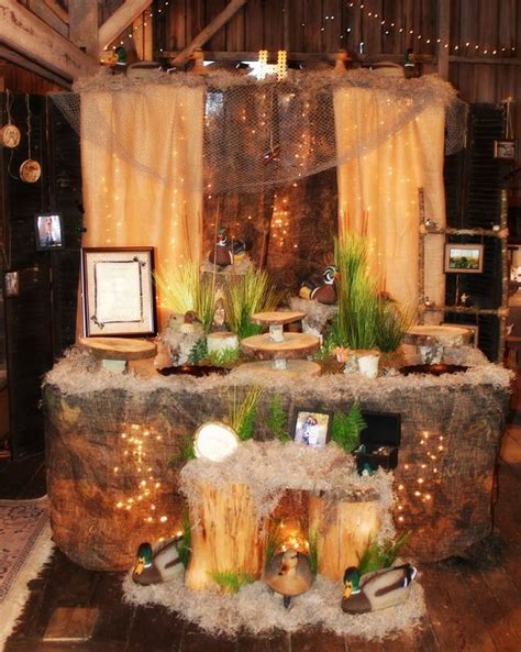 Grooms table, Hunting wedding, Grooms cake tables