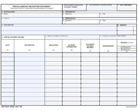 Da Form 2446 Fillable Printable Forms Free Online