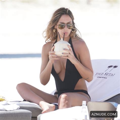 Shannon De Lima Sexy In A Black One Piece Swimsuit At The Beach In