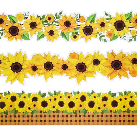 Buy 59ft Sunflower Bulletin Board Borders Classroom Bulletin Border