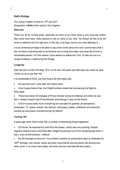 50 Best Eulogy Templates (For Relatives or Friends) ᐅ TemplateLab