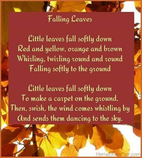 Falling Leaves Autumn Poems Kids Poems Autumn Leaves