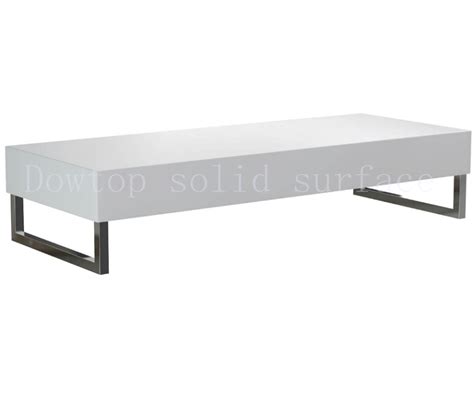What better than a coffee table with an incredibly stain resistant, heat resistant, scratch resistant and hygienic corian table top. Modern corian meeting room coffee table