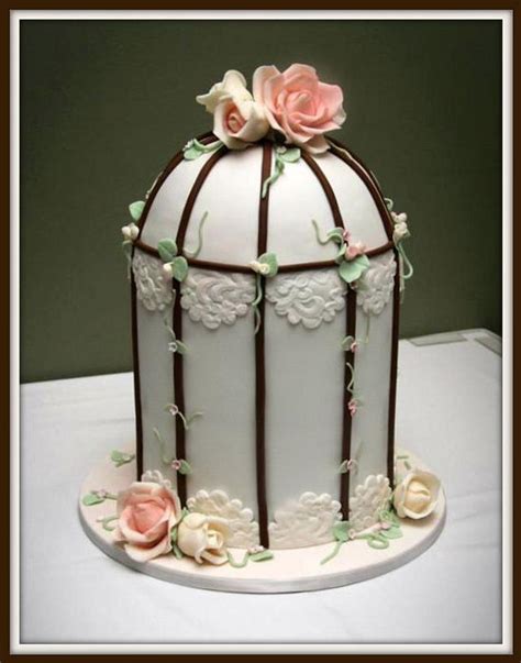 Birdcage Wedding Cake Decorated Cake By Rachel Cakesdecor