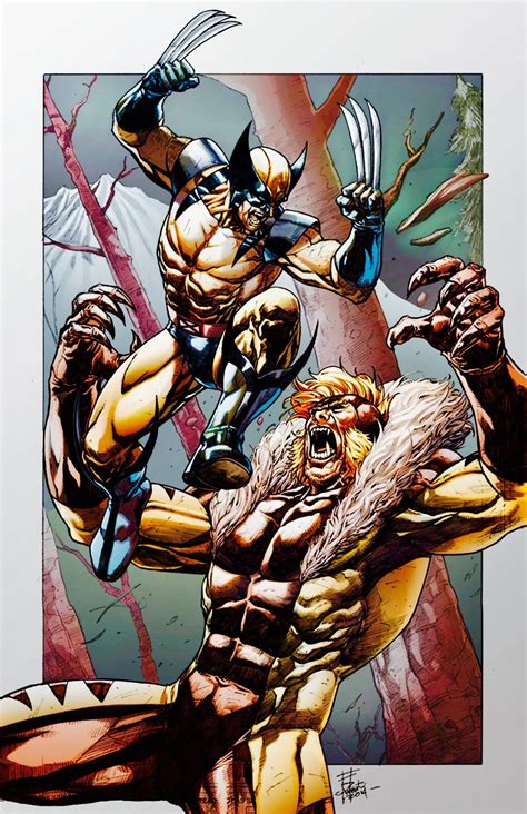 James Howlett Wolverine Vs Victor Creed Sabretooth By Joel Cevallos On