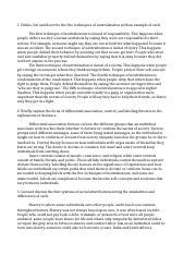Exam 2.docx - 1. Define, list and describe the five techniques of