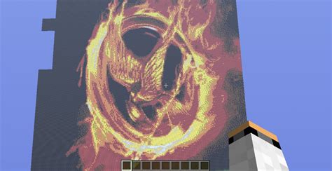 The Hunger Games Logo Pixel Art Minecraft Project