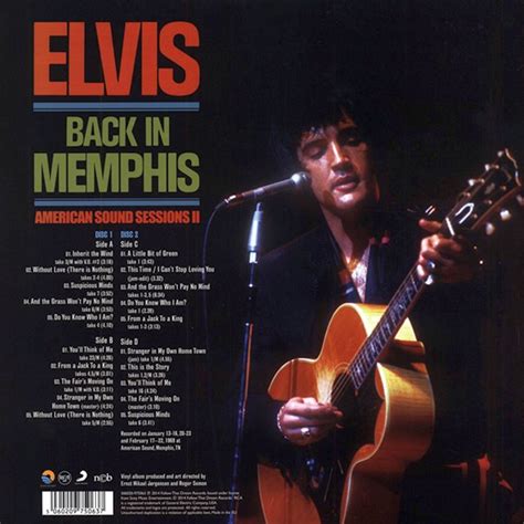 Lp Elvis Back In Memphis In Memphis American Sound Sessions Ii Ftd