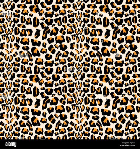 Vector Seamless Pattern With Leopard Fur Texture Repeating Leopard Fur