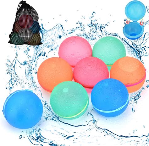 Soppycid Reusable Magnetic Water Balloons Silicone Self Sealing Water Balls Quick
