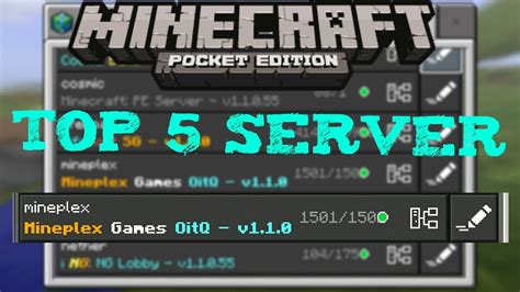 Top 5 Server Di Minecraft Pocket Edition 1 Minecraft Pocket Edition