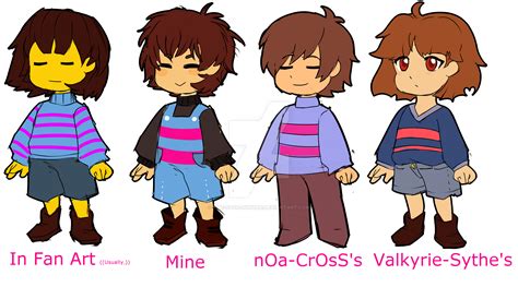 Undertale:-Multiple Fan-Depictions Of Frisk- by The-Star-Hunter on