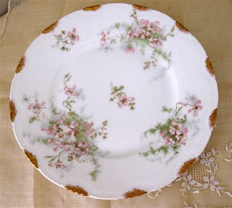 Theodore Haviland Limoges France Pink Rose Bread Plate