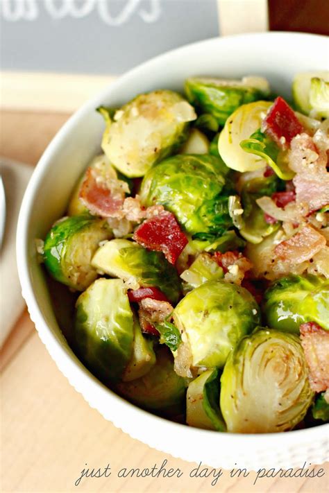 1 medium yellow onion sliced. Larissa Another Day: Brussel Sprouts with Bacon, Garlic ...