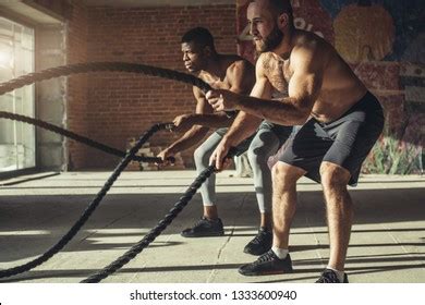 Muscular Halfnaked Body Athletes Doing Some Stock Photo Shutterstock