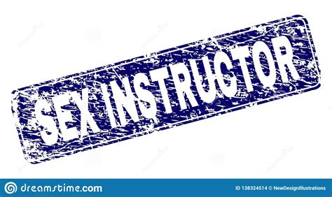 Scratched Sex Instructor Framed Rounded Rectangle Stamp Stock Vector