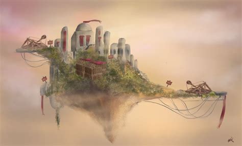 Self Sky Island By Ptilou On Deviantart Fantasy Adventure Sky Island