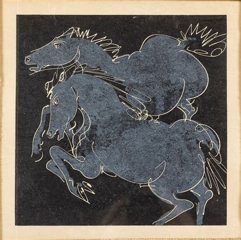 Hans Erni Swiss 1909 2015 Chevaux Lithograph Sold At Auction On